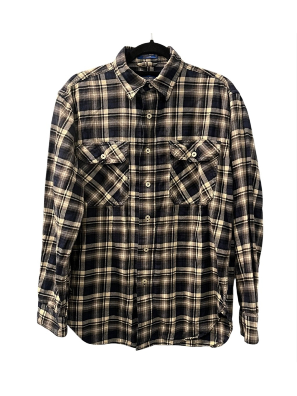 Pendleton Burnside Flannel Shirt Mens Plaid Cotton Brushed Size Med Workwear